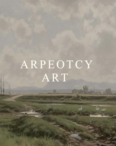 ARPEOTCY Extra Large Framed Wall Art, Pastoral Landscape Wall Art, 36x54In - color: Wetland Landscape