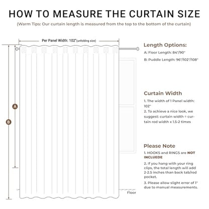INOVADAY Extra Wide 100% Blackout Linen Curtains for Bedroom 102x90 Cream - color: #01 Cream, size: 102"W x 90"L (Pack of 1)