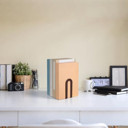 Chunful 12 Pcs Bronze Metal BookEnds Shelves, 7.5 x 5.75 x 3.5 in - color: Bronze, size: 7.5*5.75*3.5inch