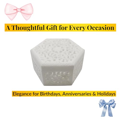 Trinket Boxes For Women, Ring Holder with Lid, Ring Case for Women, Present for Mom from Daughter, Things for Mommy, Valentines Jewelry Box, Graduation Jewelry Box, Soapstone Holder