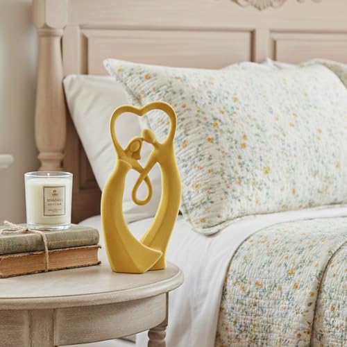 Couple Statue with Soft Flocked Finish, Yellow - color: Couple01-yellow