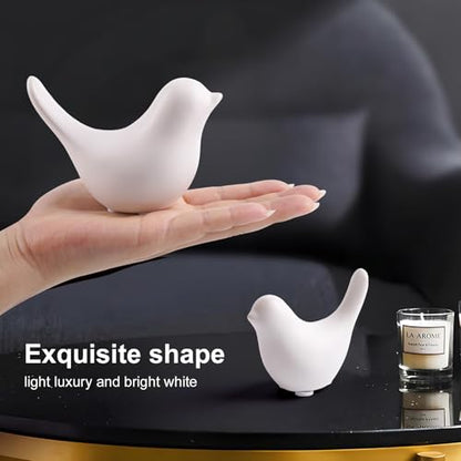 Notakia White Bird Figurines Set of 2 Small Bird Statues Home Decor - color: 2pcs White Birds