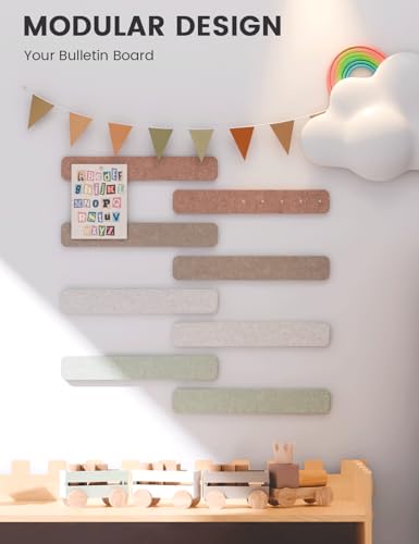 Fluxynara 13" x 2" Felt Wall Panels, Boho - color: Boho, size: 8-pack