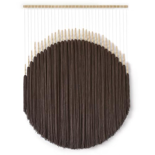 Macrame Wall Hanging Brown Geometric Art Beaded HandmadeTassel 39"W*55"L - color: Light coffee