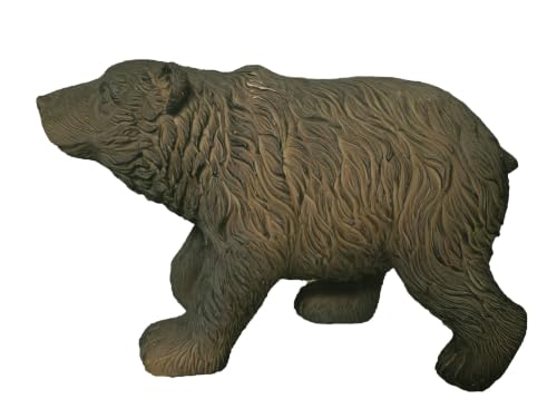 Rustic Bear Statue Shelf Decor - color: Black Brown-s