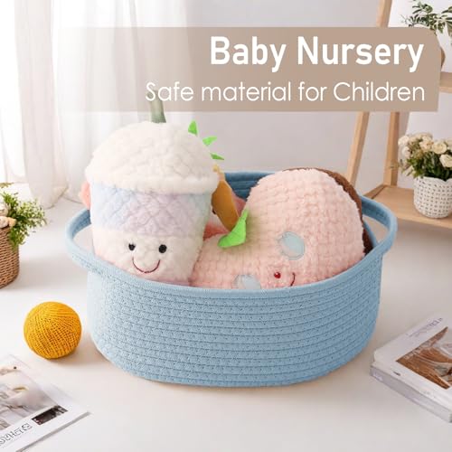 JMvicyroam Small Woven Basket, Empty Gift Basket, Blue/1 Pack - color: Blue, size: 1 Pack