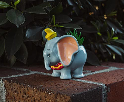 Silver Buffalo Disney Dumbo Standing Mini Ceramic Planter - color: Gray/Multi