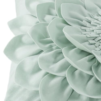 OiseauVoler Decorative 3D Flower Throw Pillow Covers 18 x 18 Inch Green - color: Applegreen