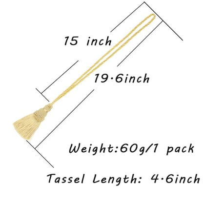 4 Pack Curtain Tie Backs Rope Tassels for Curtain Holdback - color: Gold, size: 4p