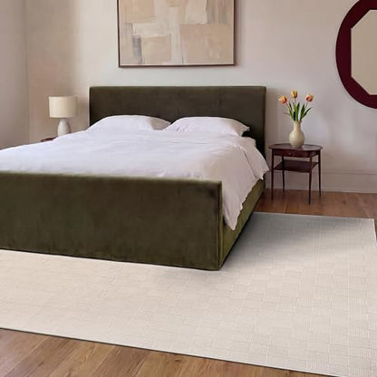 Revival Rugs Willow 11'x14' Area Rugs for Living Room Bedroom Dining Room - Washable, 100% Recycled, Oeko-TEX Certified, Modern, Medium Pile, Beige, Cream - size: 10'7" x 14'4" (Rectangular)