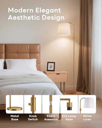 Smart RGB Arc Floor Lamp, 65", App Control, Compatible with Alexa - color: Gold, size: 65"(App Control)