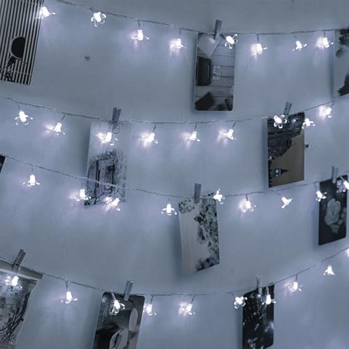 33ft 100 LED Plug in Cool White Cherry Blossom Flower String Lights Decor - color: White