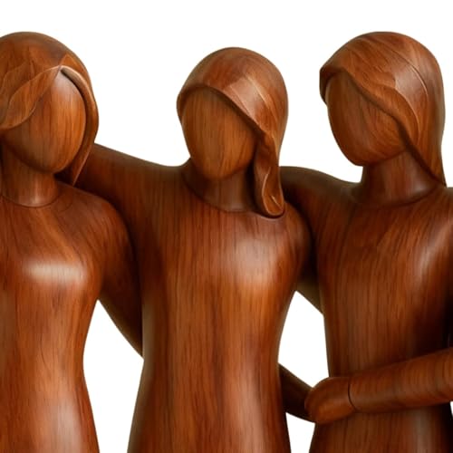 4 Sisters Friendship Resin Figurines Statue - Friend Birthday for Women | Resin Friendship Decoration | Statue Decor | for Display Desk Bedside Workplace Living Room Tea Table Dorm Apartment