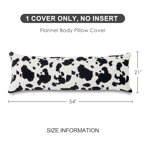 SOCHOW Body Pillow Cover 21x54 Inches, 1 Pack, Black/White - color: Black/White, size: 54" x 21" (Pack of 1)
