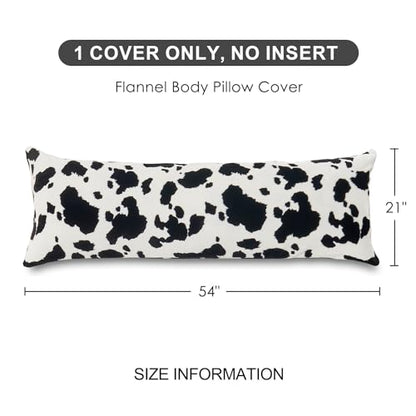 SOCHOW Body Pillow Cover 21x54 Inches, 1 Pack, Black/White - color: Black/White, size: 54" x 21" (Pack of 1)