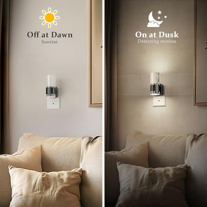 JandCase Bubble Night Lights Plug into Wall,5000K White Nightlight Dimmable - color: Pure Black