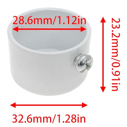 AYLIFU White Curtain Rod End Caps, 4 Pack, 1.1 Inch (28 mm) Diameter, Iron, Wall Mounted