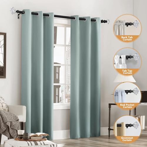 TONIAL Black Translucent Replacement Finials for 3/4 Inch Curtain Rod - color: Black