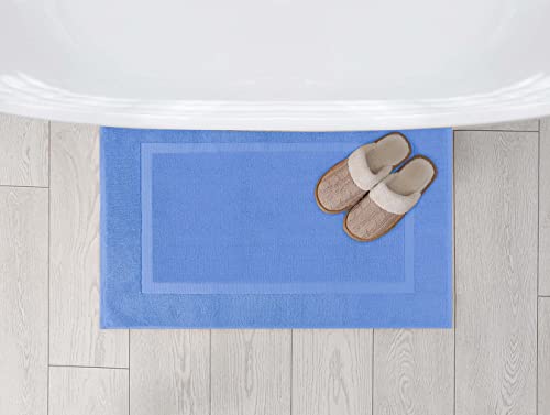 Utopia Towels Cotton Bath Mat, 21x34 in, 2 Pack, Electric Blue - color: Electric Blue, size: 2 Bath Mats