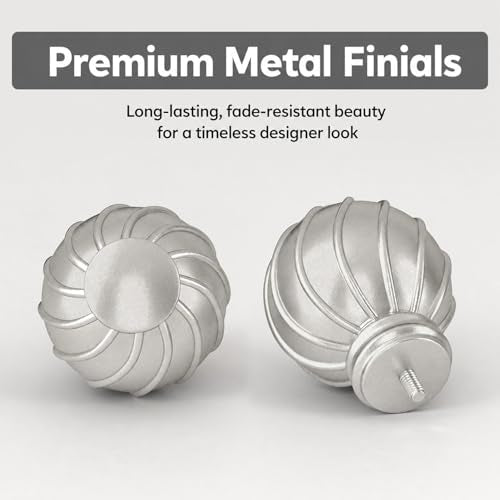 Silver Curtain Rods for Windows 28 to 48 Inch 7/8" Diameter Small - color: Silver, size: 18"-60"|1 Pack