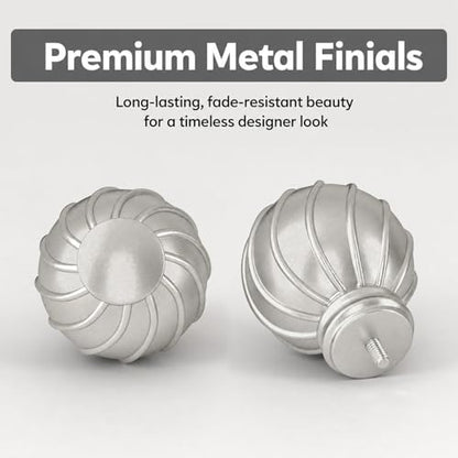 Silver Curtain Rods for Windows 72 to 144 Inch 7/8" Diameter - color: Silver, size: 36"-150"|1 Pack