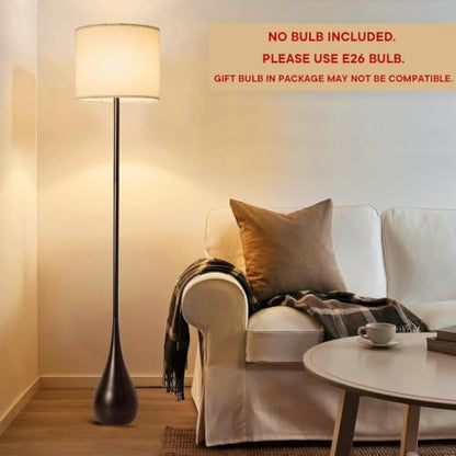 Modern Floor Lamp for Living Room, 67'' Tall Lamp with Linen Drum Shade - size: 67IN-Height