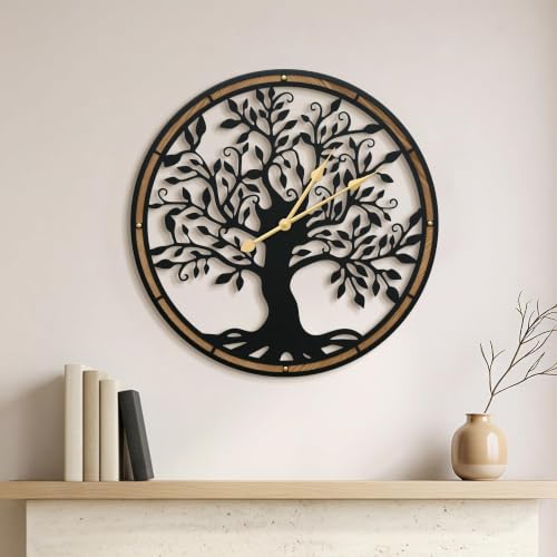Micasso Large Wall Clocks Decorative: 35 Inch Tree of Life Battery Operated - color: Large Tree, size: 35 Inch