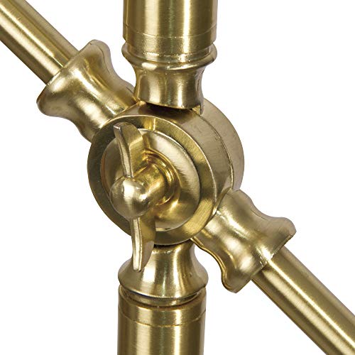 OttLite Archer LED Floor Lamp, Mid-Century Modern, Satin Brass Finish