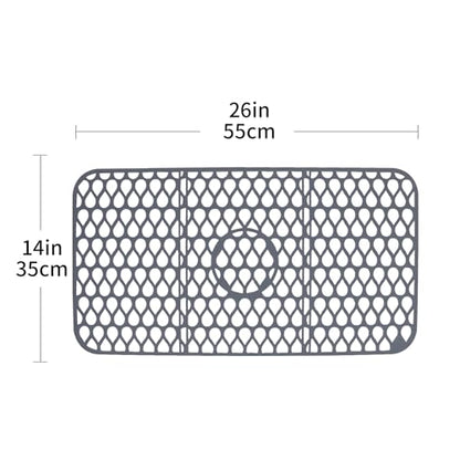NICE DAY Sink Mat, Sink Protectors for Kitchen Sink By Better Housewares Wok Stand Strong Adsorption And Skid Resistance PVC Free Silicone Sink Mat (Extra Large: 26"x14") - size: 26" x 14"