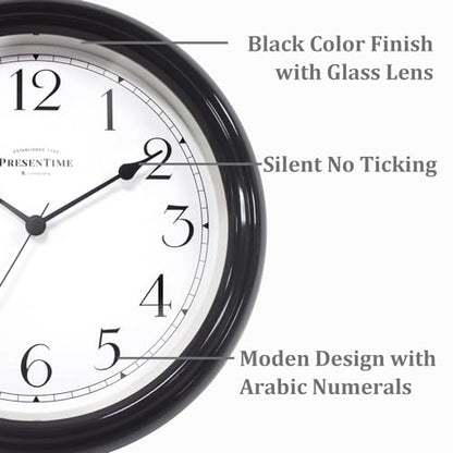 Presentime Chic Home Collection 10" Molly Clock - color: Black