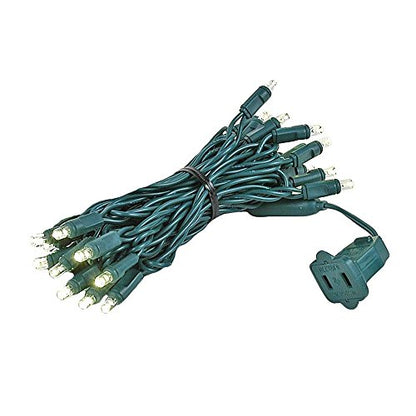 Novelty Lights 11.5 Feet 35 LED String Light, Warm White on Green Wire - color: Warm White (Connectable)