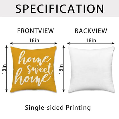 Hexagram Throw Pillow Covers 18x18, Yellow Outdoor Pillow Covers - color: Yellow1, size: 18" x 18" (Pack of 4)