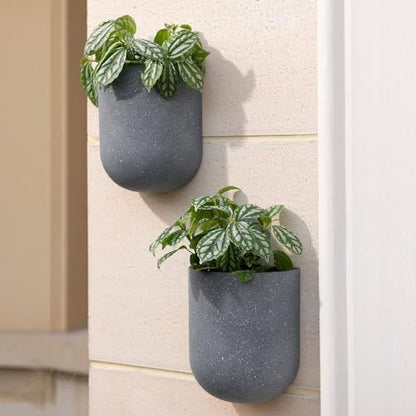 LA JOLIE MUSE Wall Planters for Indoor Plants, Hanging Flower Pots, 2 Pack - color: Gray