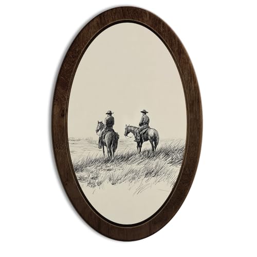 YZSLA Vintage Western Cowboy Framed Wall Art Decor,Vintage Western Decor - color: Cowboy
