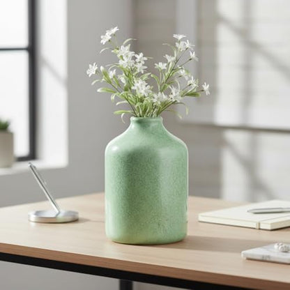 Sunddo Green Ceramic Vase, 7 Inch - color: Green, size: 7 inch