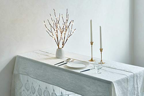 Fudios Lighted Branches 18IN 70 Warm White LED with Timer Twig Lights Battery Operated for Christmas Wedding Party Decoration(2 Set) - color: Brown Branches with Warm White Lights (2 Set)
