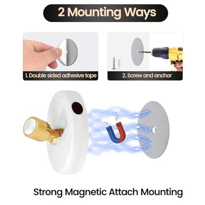 Rechargeable Spotlight, Battery Operated Picture Lights with Remote - color: chargeable White+G