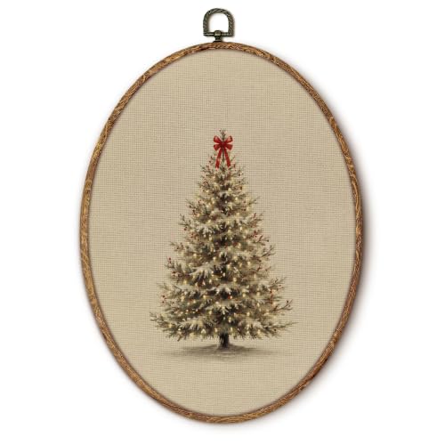 Yorhifa Rustic Christmas Tree Framed Wall Art 8.5x11.5in - color: Rustic