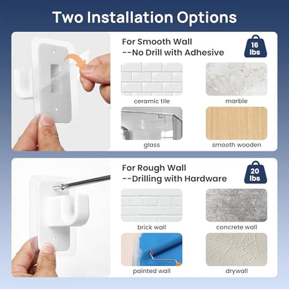 ENJOYBASICS 2 Pack 28-48" No Drill Curtain Rods, Renter Friendly, White - color: White, size: 27-52''