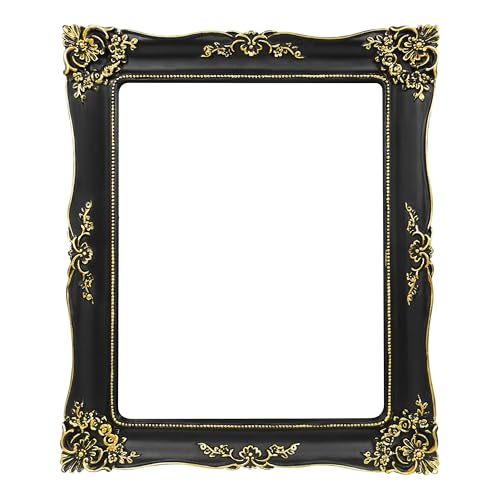 Open Picture Frame for Canvas Paintings, Gallery Walls, DIY Craft Projects - color: Black - Straight Edges