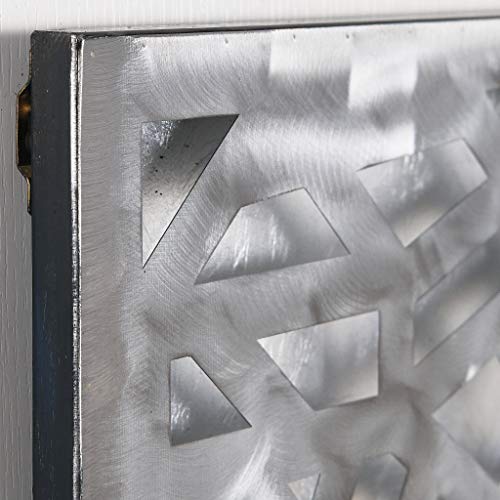 Empire Art Direct Enigma 3D Polished Steel Sculpture, Abstract Metal Wall Art with Sliver Leaf, Ready to Hang, Living Room, Bedroom & Office,Sliver,32"x32" - color: Silver Enigma, size: 32"L x 32"W