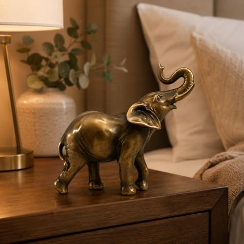 Comfy Hour 6.77 Inch Elephant Statue, Trunk Up Decor - size: 6.77