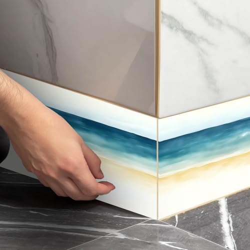 IVN Wallpaper Border Peel and Stick Wall Beach Shore 4x196 Inch - color: Beach Shore