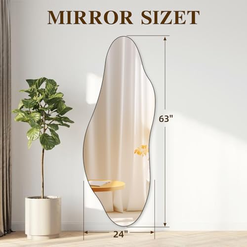 QDSSDECO 63" x 24" Full Length Mirror Irregular Star Shaped, Frameless - color: Star