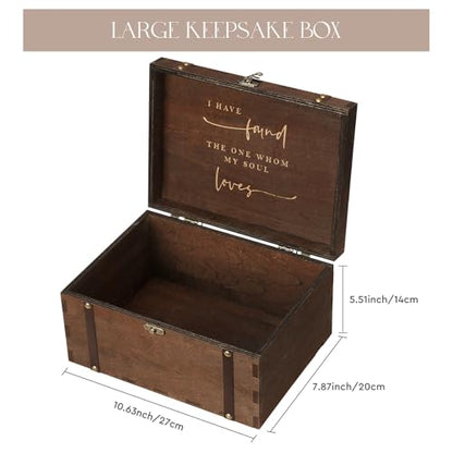 AW BRIDAL Large Mr and Mrs Wedding Keepsake Memory Box, Bridal Shower Gifts - color: Large Mr & Mrs