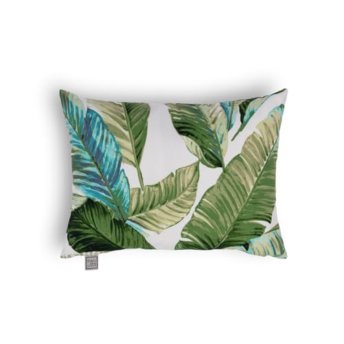 Sherry Kline Tropical Leaves Set of Two 13"X18" Pillows Filled with 100% Polyester - color: Green Glow, size: 13"X18", style: Boudoir Pillow