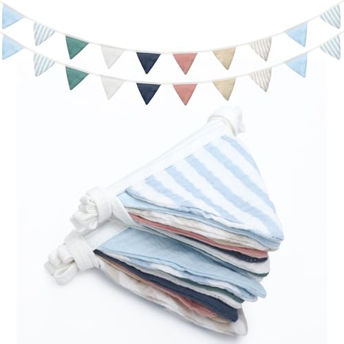 Oudain 2 Pcs Pennant Banner Flags Nursery Garland Triangle, Elegant Color - color: Elegant Color
