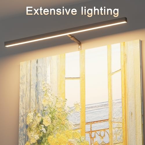 24" LED Picture Light Plug in, 9W Black Art Light - color: Black, size: 24 inch