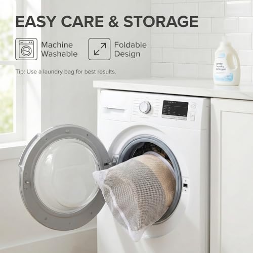 JMvicyroam 115L Extra Large Machine Washable Cotton Rope Blanket Basket - color: Jute&Black, size: 115L
