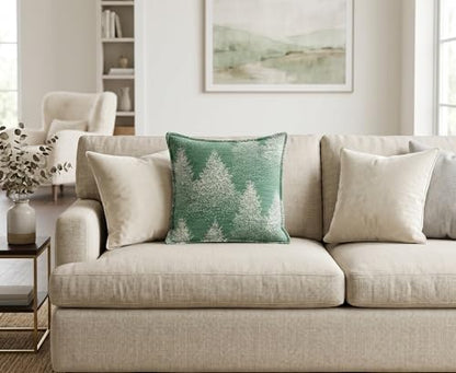SanVia Designer Cotton Throw Pillow Covers 20x20 for Nooks, Beds & Sofas - color: Pine Green, size: 20" x 20" (Pack of 1)
